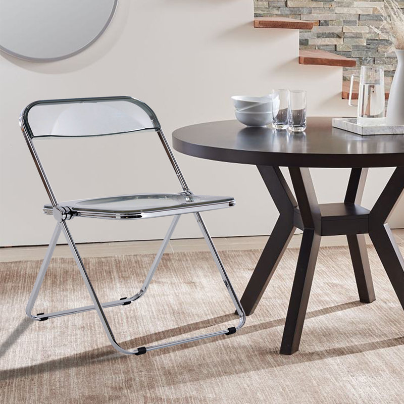Clear acrylic folding chairs discount